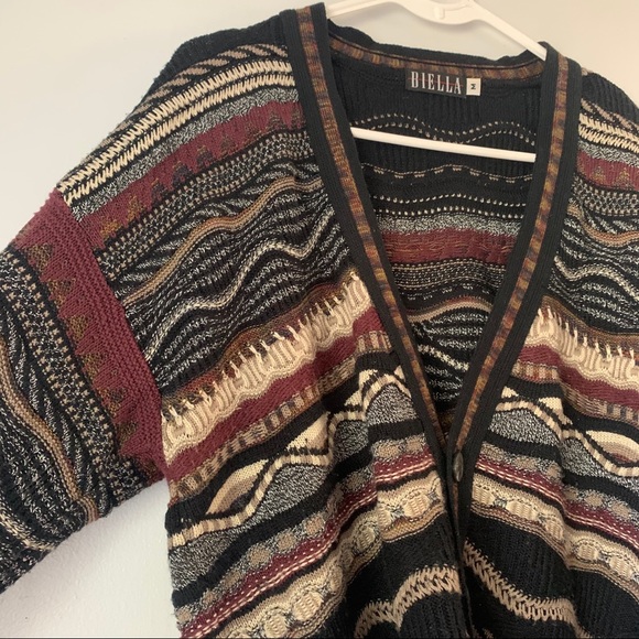 Vintage Biella COOGI Style Button Cardigan Sweater - Picture 3 of 7